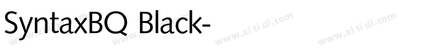 SyntaxBQ Black字体转换 SyntaxBQ Black字体转换